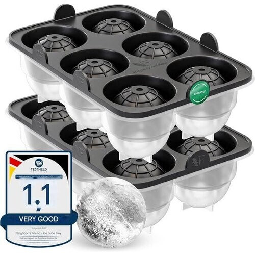 Tweedekans IJsblokjesvorm Set van 12 – Ronde Silicone XXL IJsblokken – Vaatwasmachinebestendig