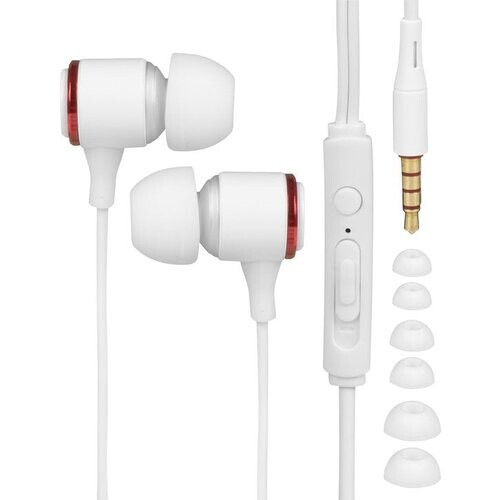 Tweedekans Nuvance - Oortjes met Draad - 3.5mm Jack Aansluiting - Oordopjes met Draad - In-Ear Oortjes met Draad en Microfoon - Wit