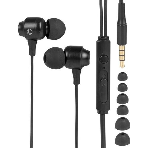 Tweedekans Nuvance - Oortjes met Draad - 3.5mm Jack Aansluiting - Oordopjes met Draad - In-Ear Oortjes met Draad en Microfoon - Zwart