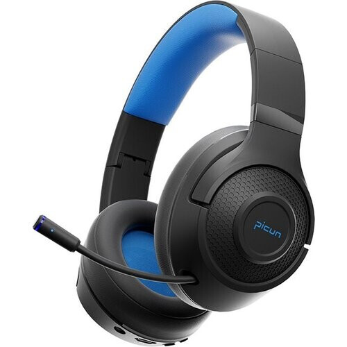 Tweedekans Picun BG-01 Draadloze Koptelefoons - Gaming Headset - Over-ear - Dubbele modus (Bedrade/Bluetooth)- Multi platform - Zwart blauw