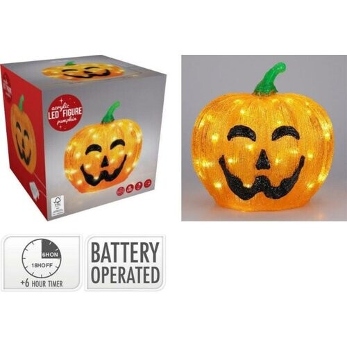 Tweedekans Pompoenlamp Halloween - 50 LED - Ø25 cm - Oranje