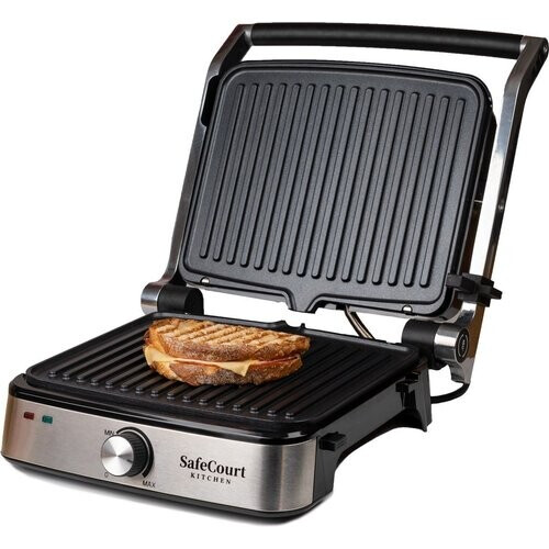Tweedekans Safecourt Kitchen Contactgrill compact CG200 - Tosti apparaat - Grill apparaat - Uitneembare platen