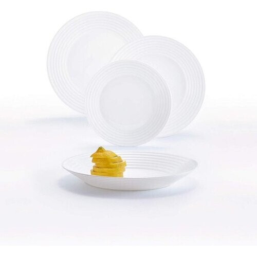 Tweedekans Serviesset Luminarc 1700 Wit Glas 18 Onderdelen