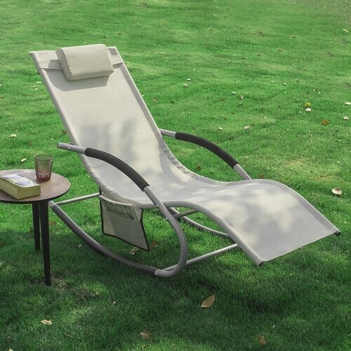 Tweedekans SoBuy Comfortabele Swingstoel Set Van 2 - Beige - Metalen Frame