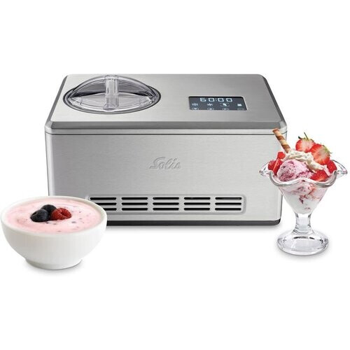 Tweedekans Solis Gelateria Pro Touch 8502 IJsmachine Zelf Vriezend - Ice Cream Machine en Yoghurtmaker - RVS - Zilver