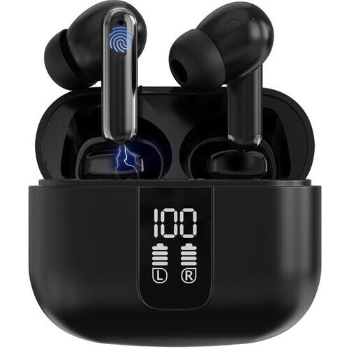 Tweedekans Strex Draadloze Oordopjes - Active Noise Cancelling - LED Display - Draadloze Oortjes Bluetooth - Oortjes Draadloos - Bluetooth 5.3 - Zwart